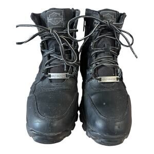 Harley Davidson Motorcycle Waterproof full-grain Leather Black Boots Men’s 10.5